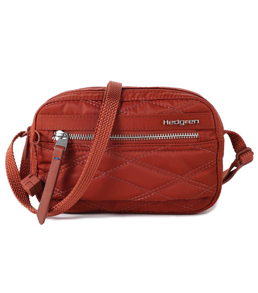 Hedgren MAIA Crossbody Bag with RFID Pocket - Quilt Brandy Brown