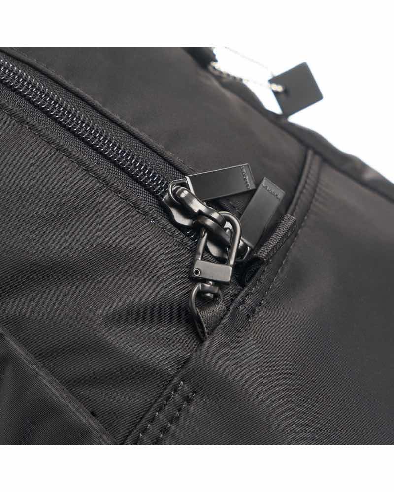 Security hook on main zippered compartment