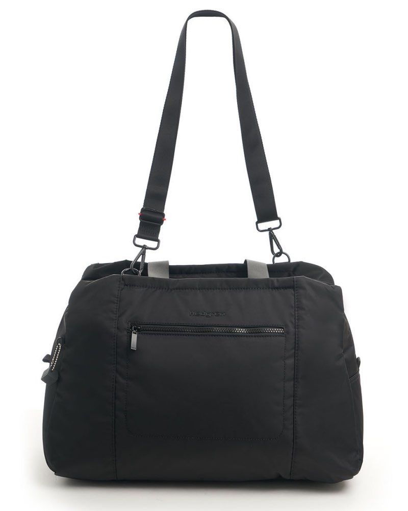 Double carry handles and removable, adjustable shoulder strap