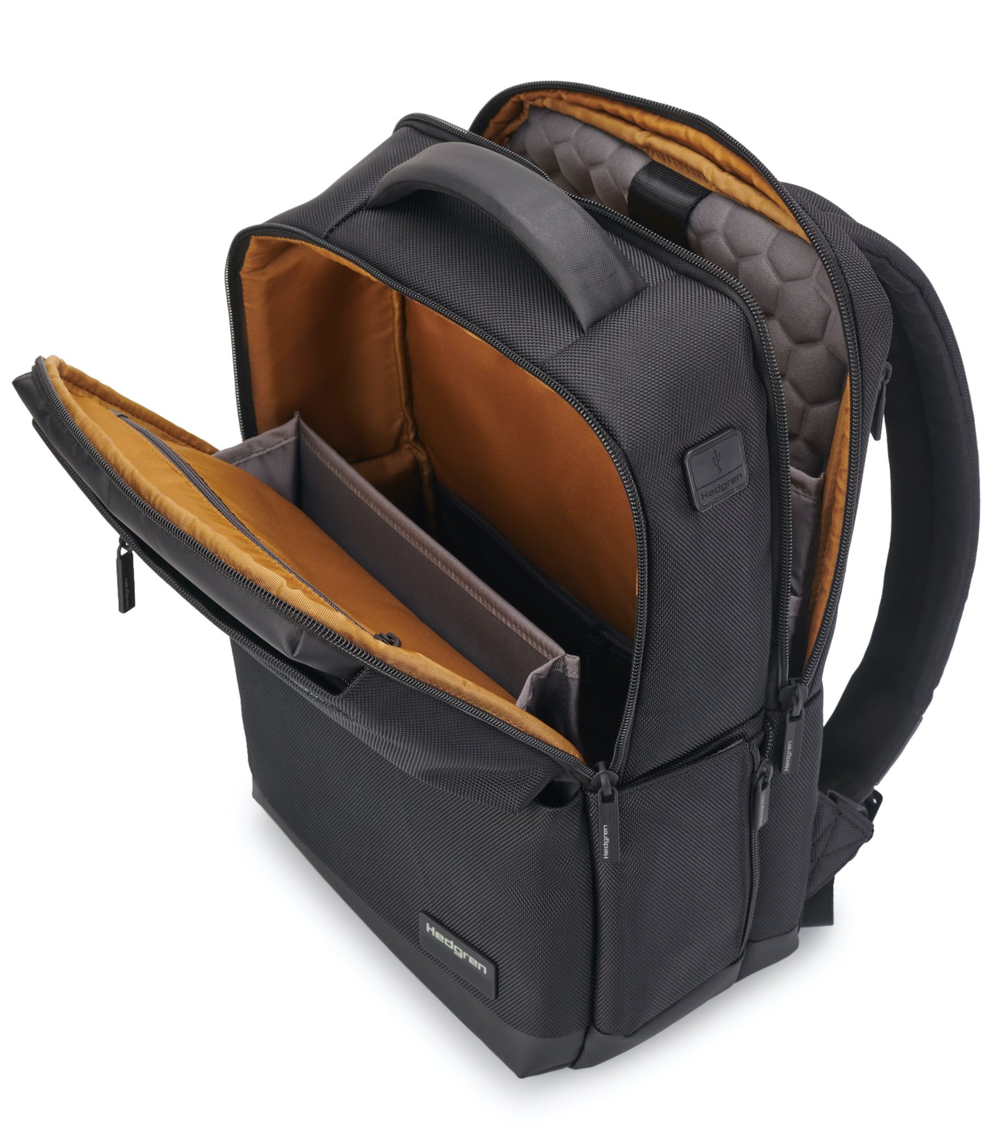 Front compartment has document pocket and zippered pocket