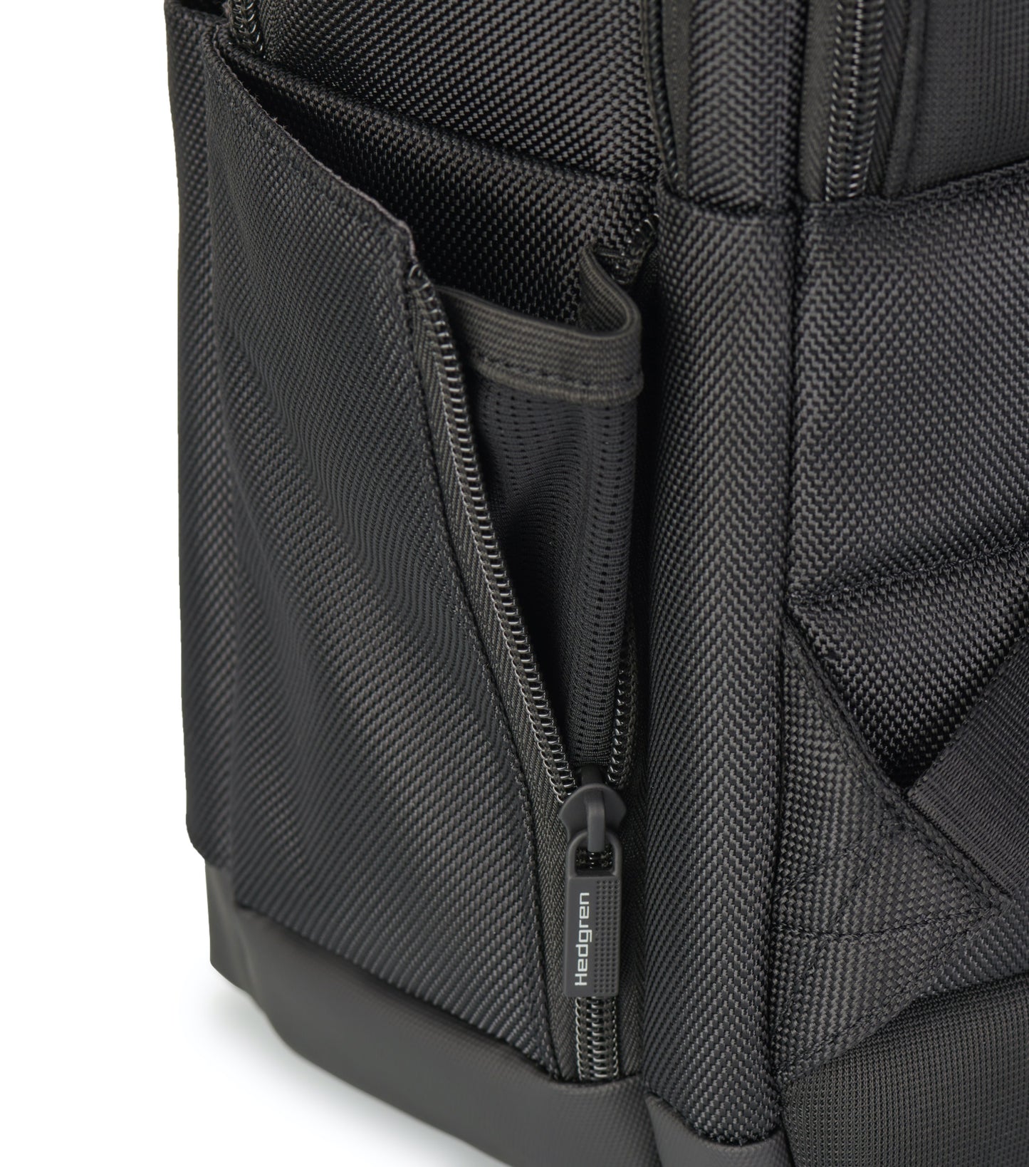 Expandable side pocket for water bottle or umbrella