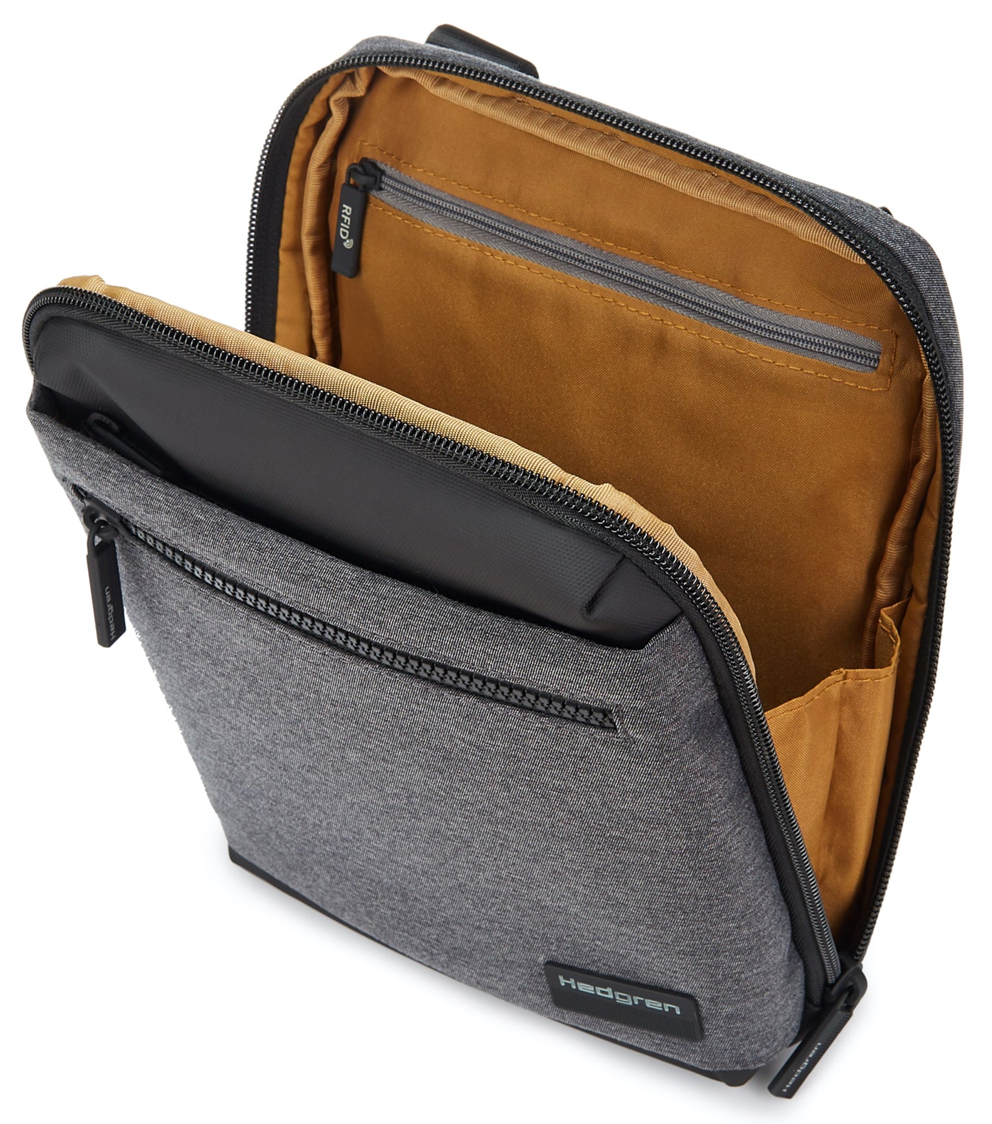 Main compartment holds up to a 10" tablet