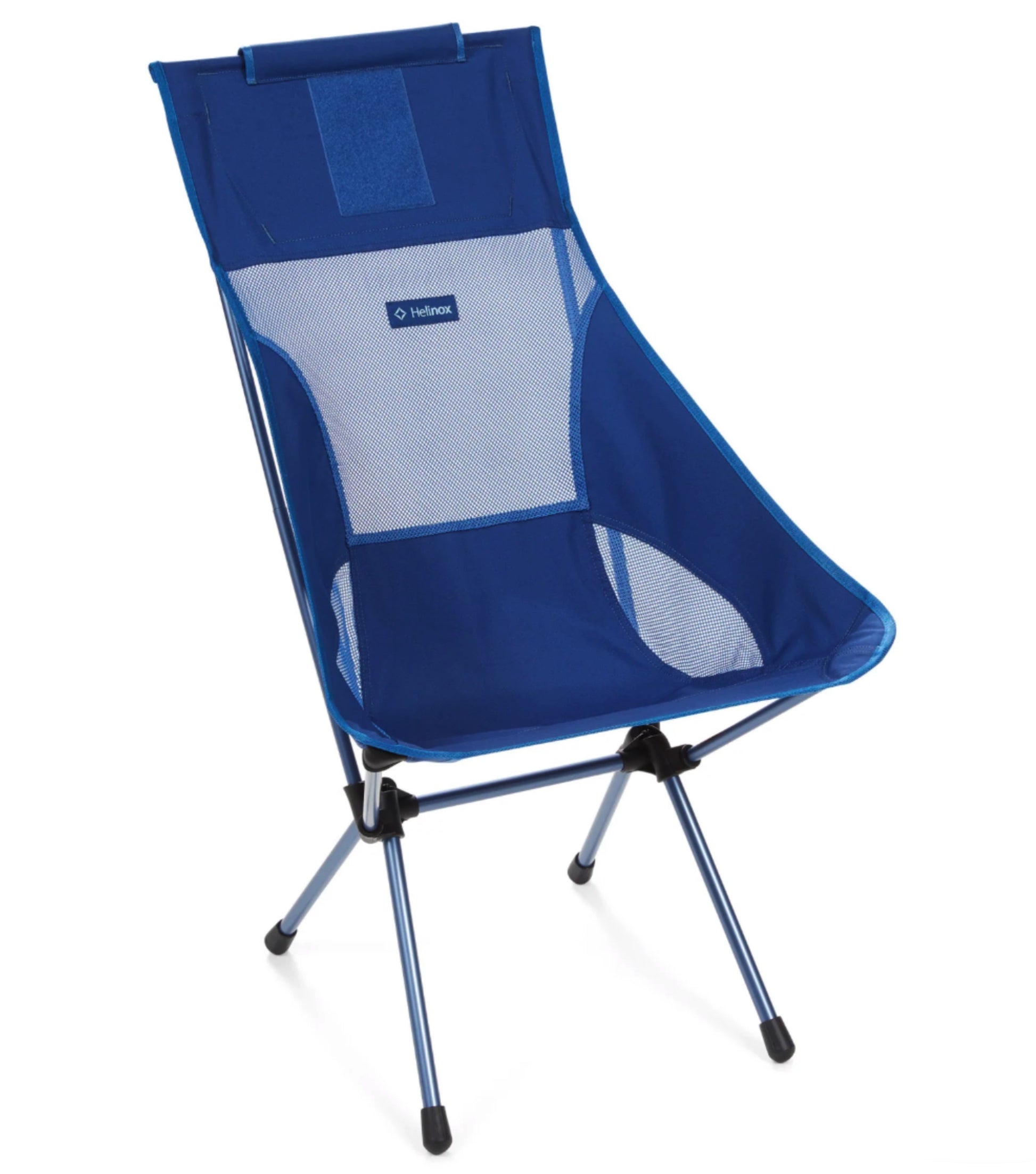 Helinox Sunset Chair - Lightweight Compact Camp Chair - Blue Block / Navy Frame