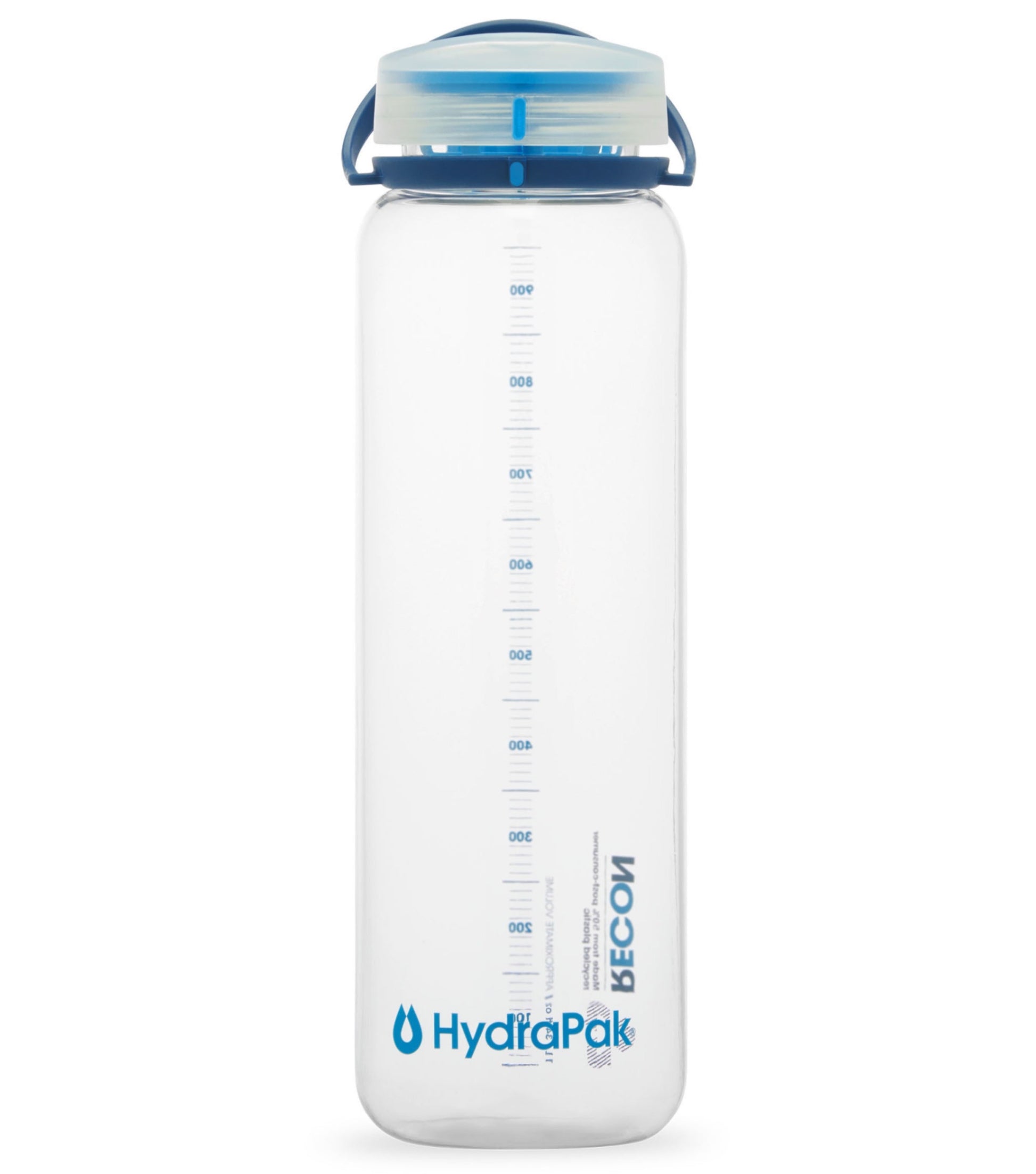  HydraPak Recon 1L Drink Bottle - Blue (Made with 50% Recycled Plastic)