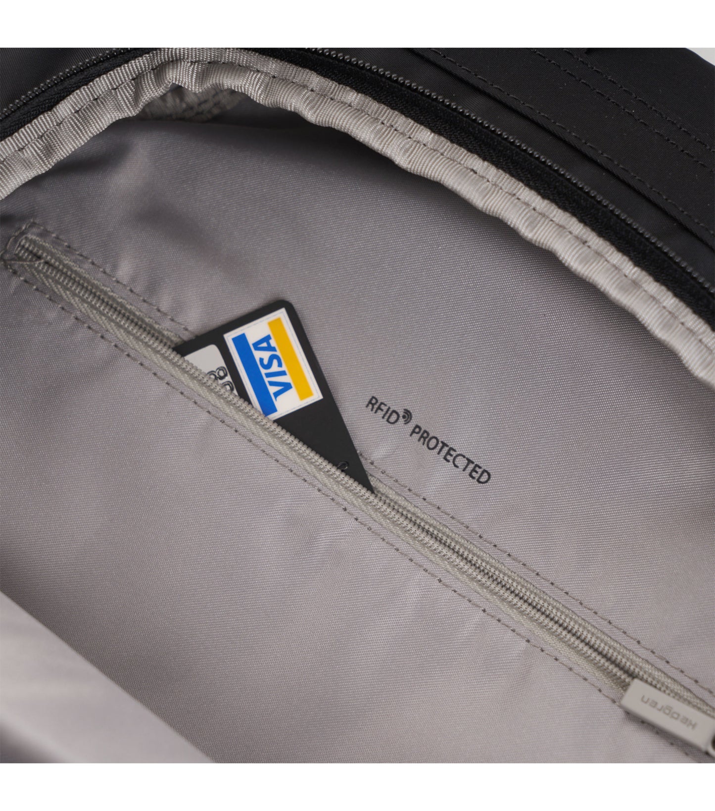 RFID blocking zippered pocket