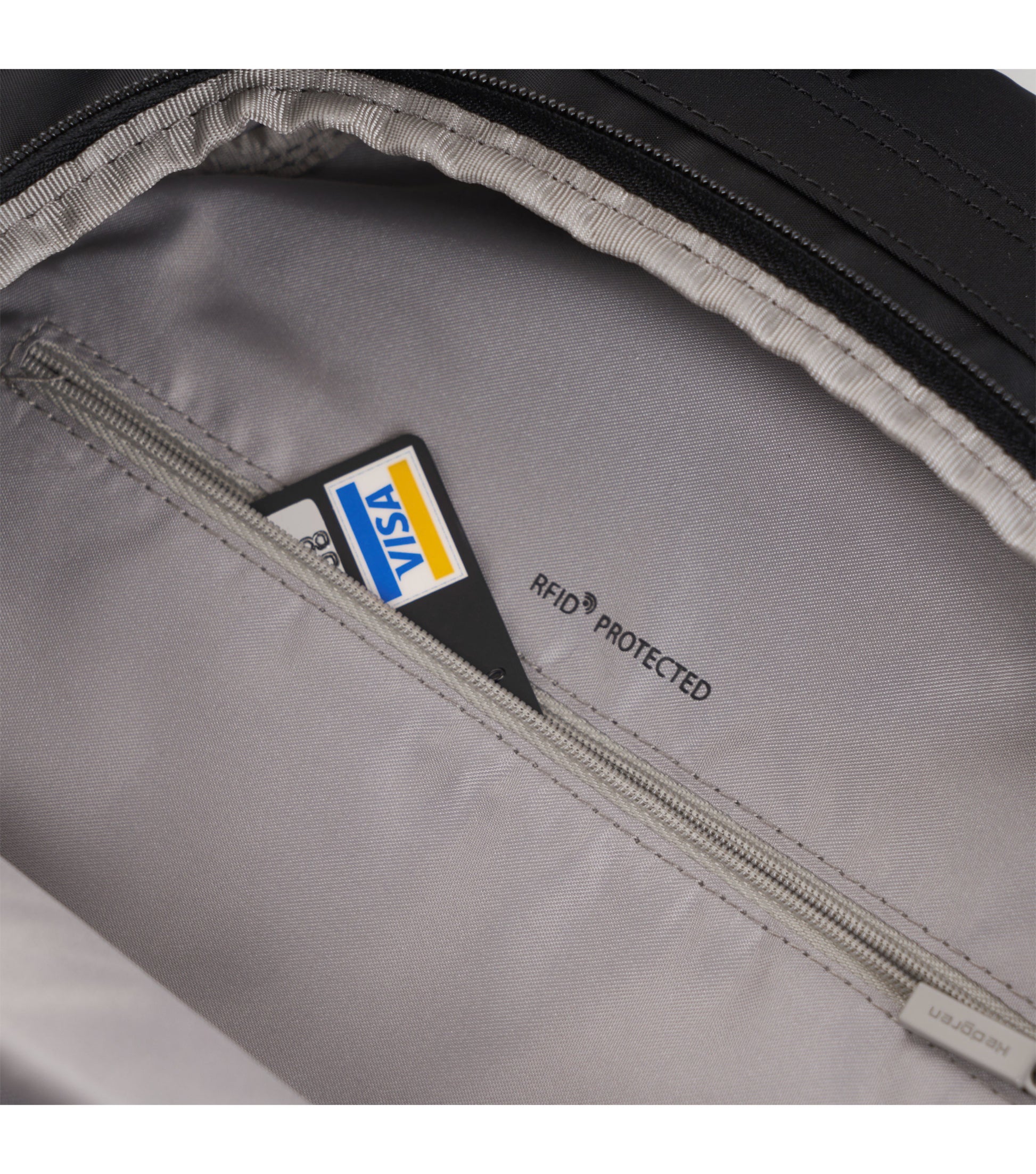 RFID blocking zippered pocket