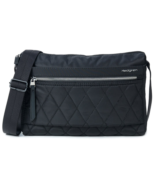 Hedgren EYE Medium Shoulder Bag with RFID Pocket - Quilted Black