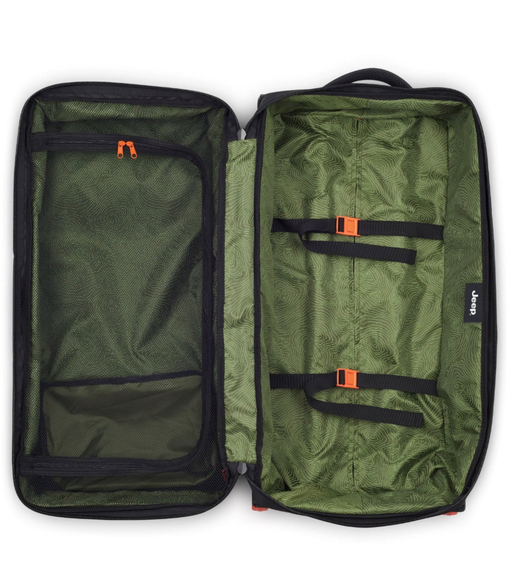 Dual large compartments to ensure you maximize every inch of space for your gear and essentials, optimizing your packing prowess.