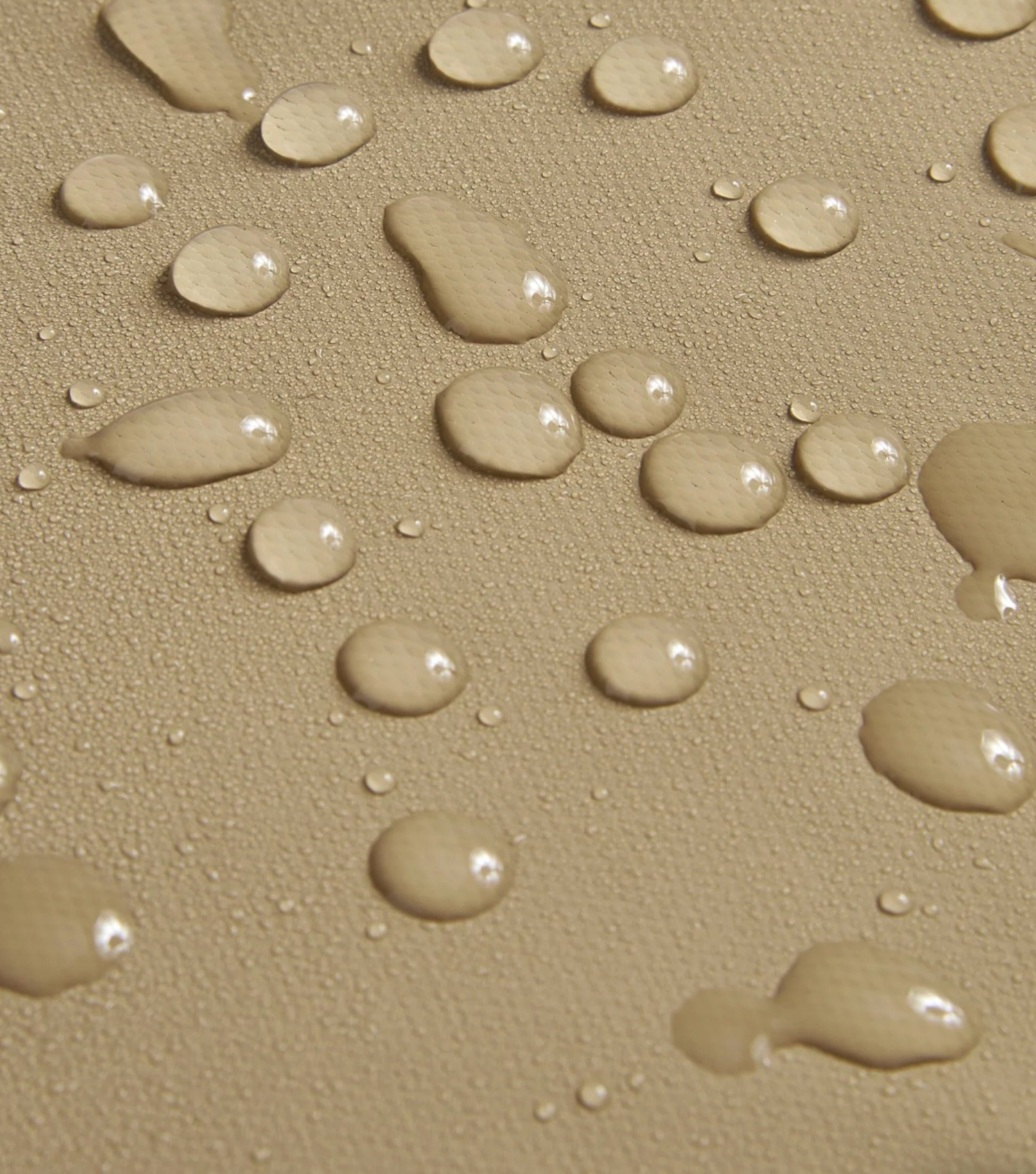 Fabric crafted from recycled water-repellent polyester,