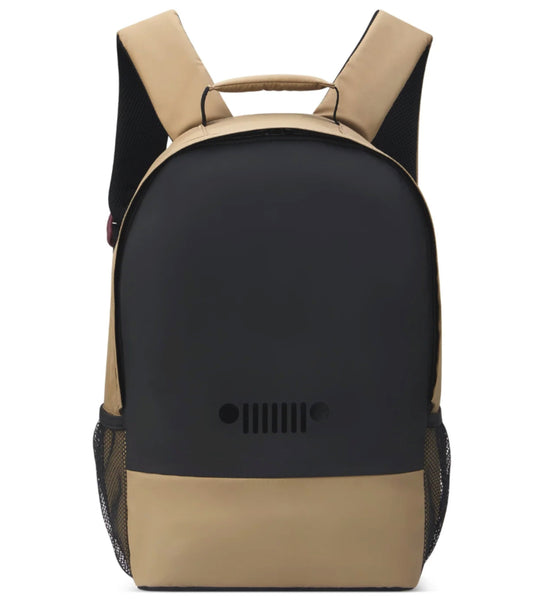 Jeep Dual Material 15.6" Laptop Backpack - Beige (JS012C)