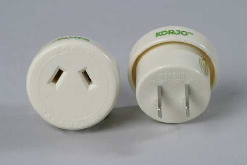 Electrical Adaptor 2pin: AU to USA, Japan & others: Korjo