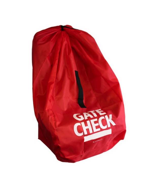 The bags bright red color and large graphics easily identify your item for return to gate