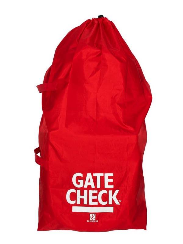 The bags bright red color and large graphics easily identify your item for return to gate