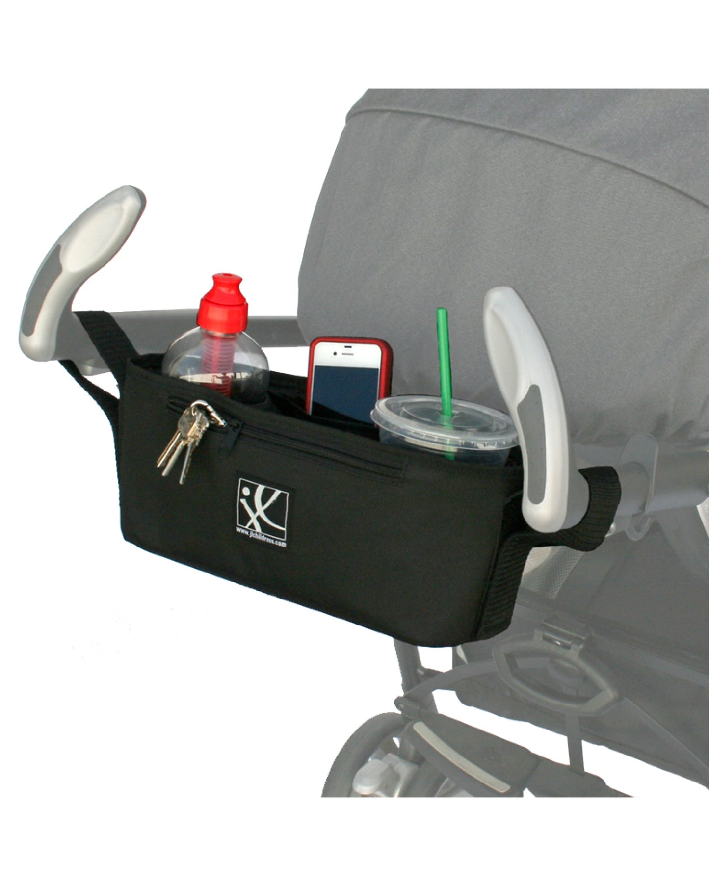 JL Childress Cargo 'N Drinks Parent Tray Stroller Organiser - Black