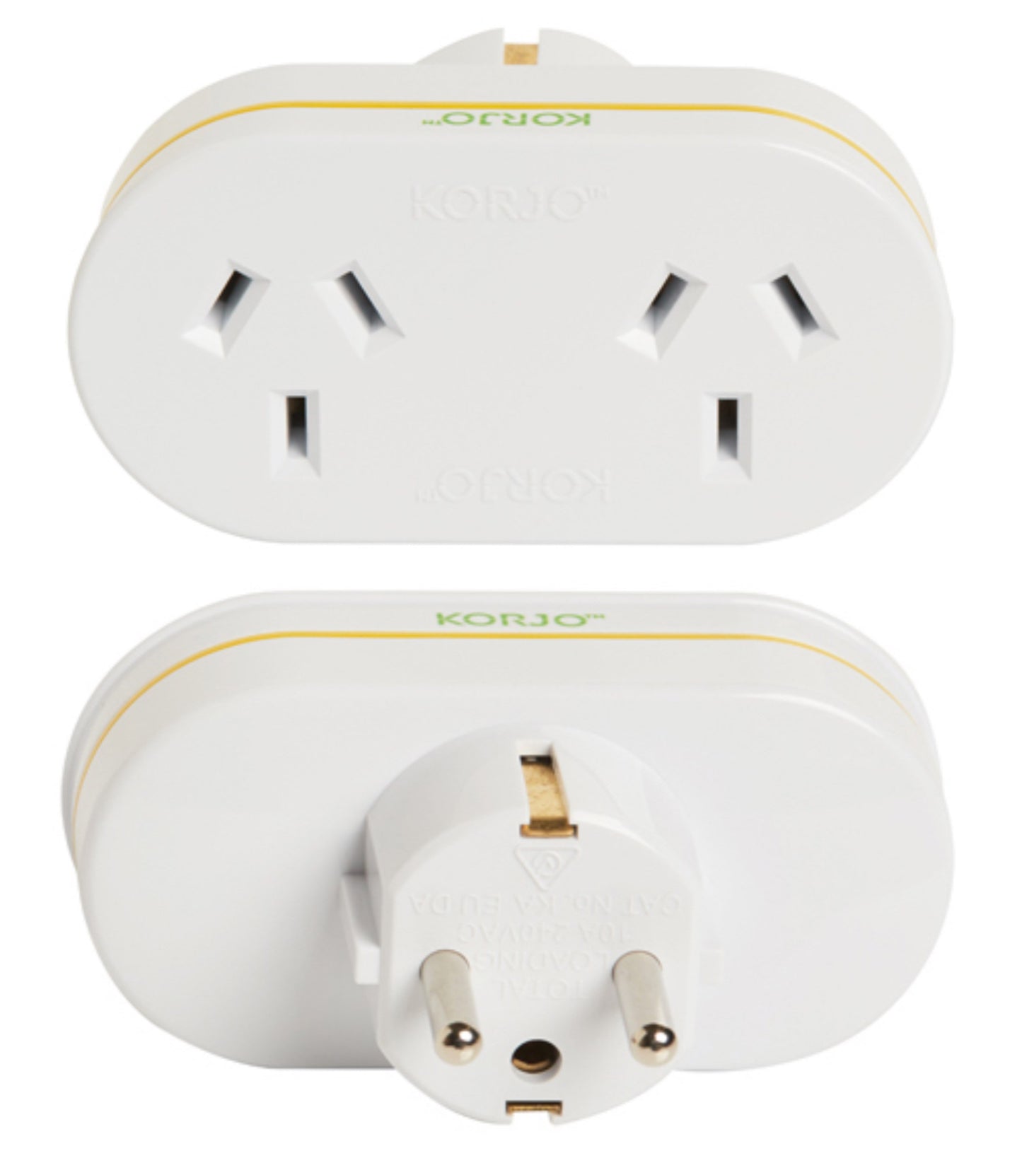 Korjo Double Electrical Adaptor: AU to Europe (Not UK)