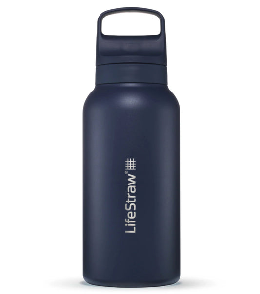 LifeStraw Go 2.0 - 1L Stainless Steel Water Filter Bottle - Aegean Sea