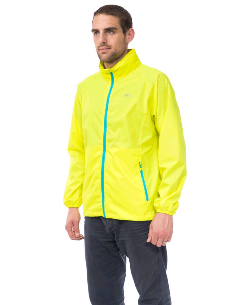 Large - Mac in a Sac 2 : Neon Waterproof Packaway Jacket - Neon Yellow