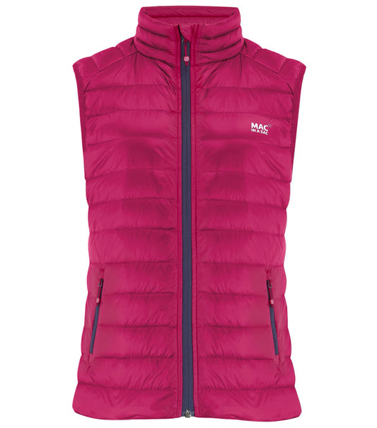 Mac in a Sac Ladies Alpine Duck Down Vest - Size 14 - Fuchsia