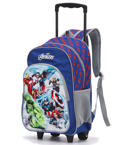 Marvel Avengers Kids 17" Wheeled Backpack with 3D Front Panel - Blue