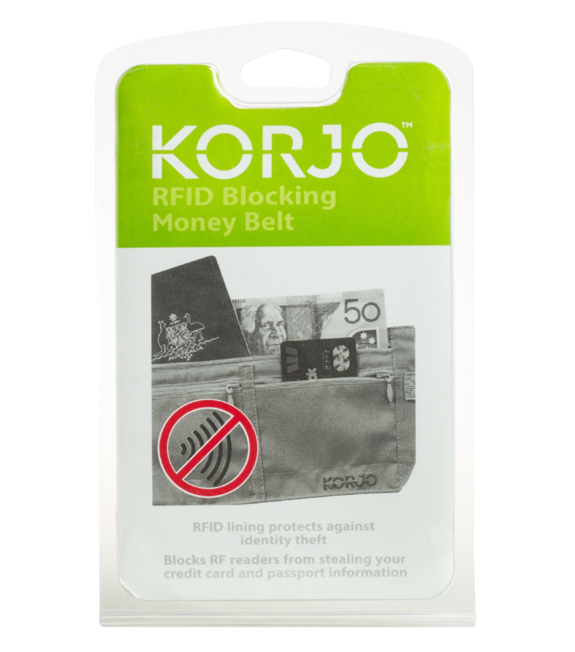 Korjo RFID Blocking Money Belt