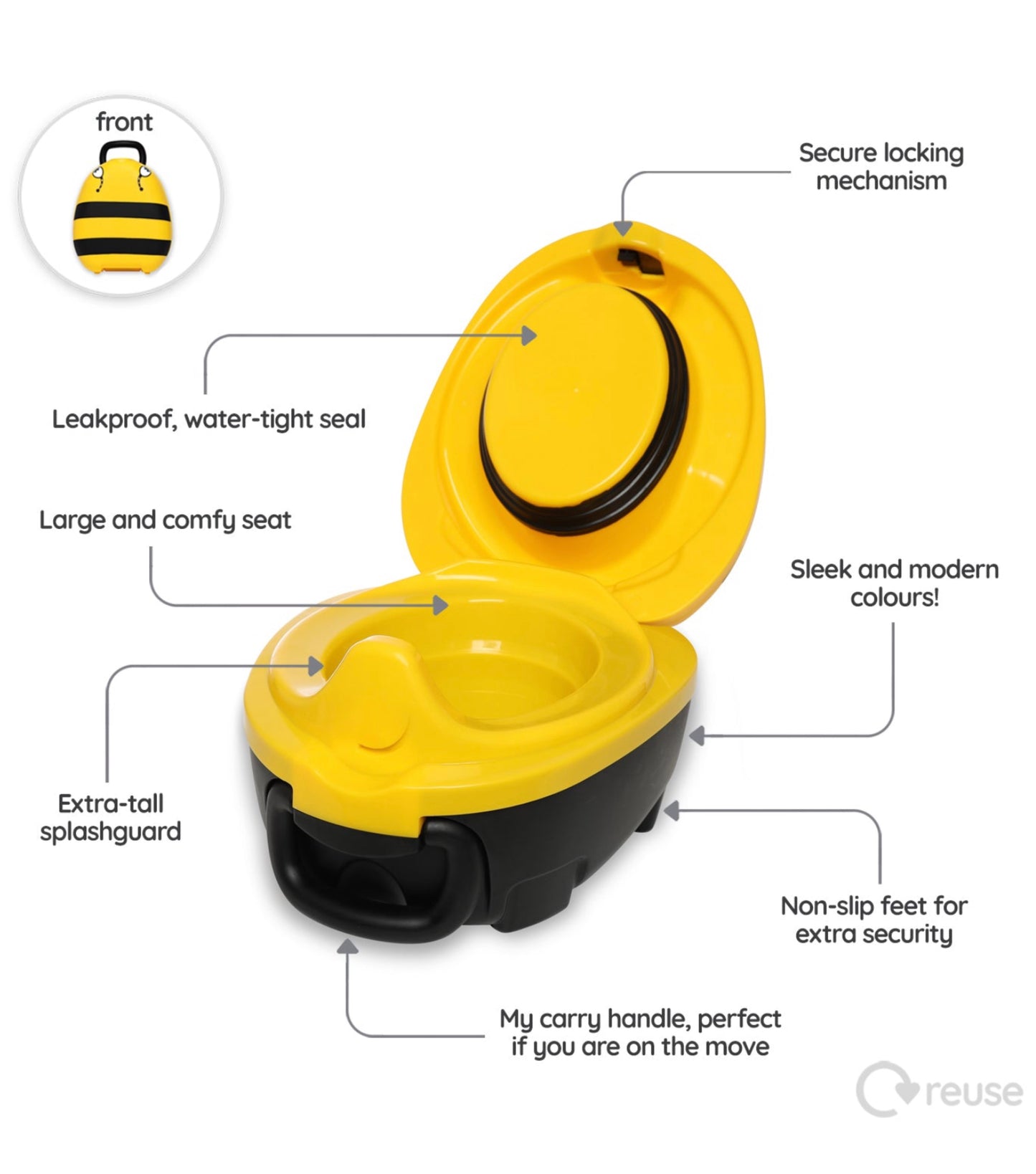 My Carry Potty - Portable Travel Potty - Bumblebee