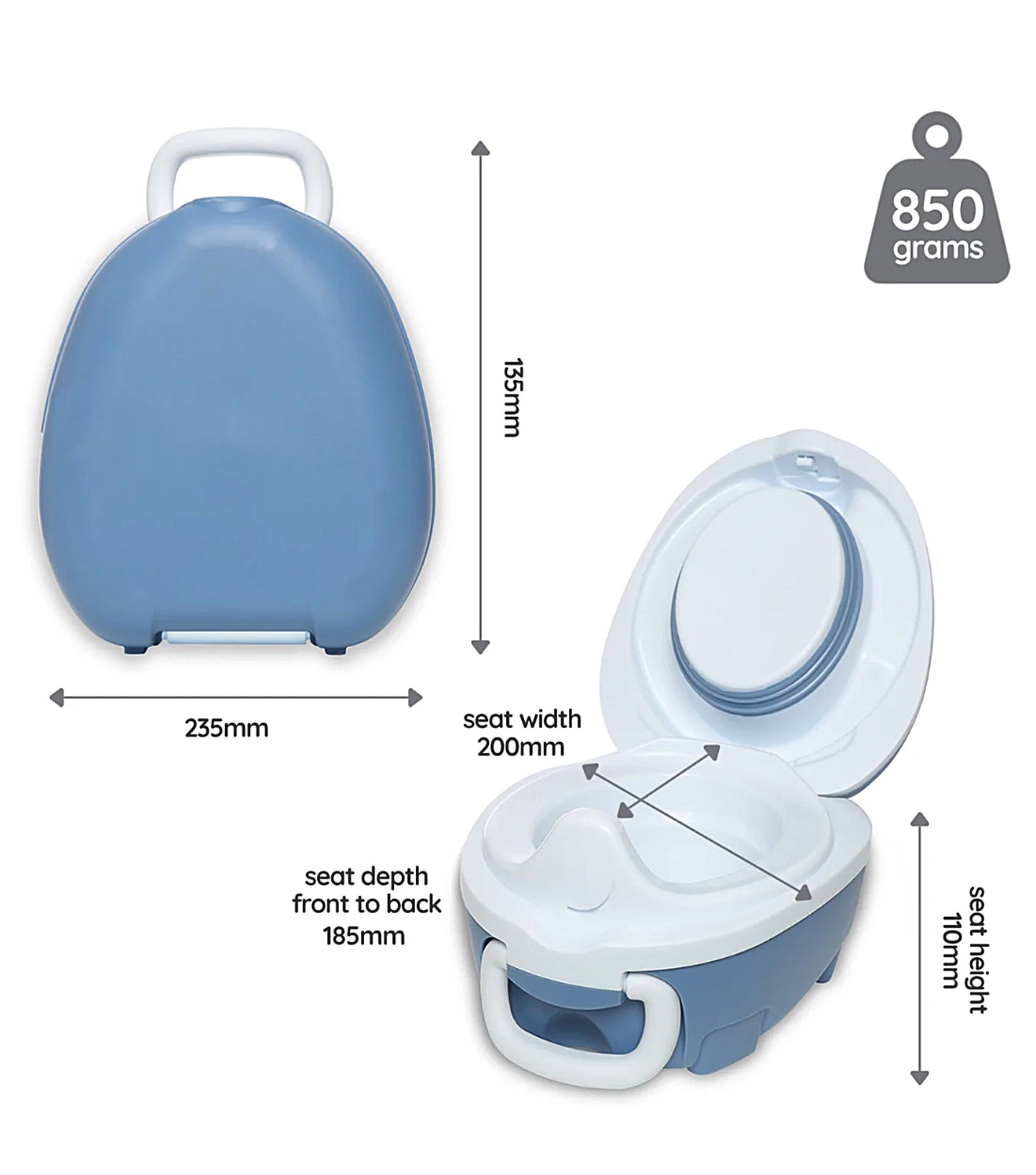 My Carry Potty Portable Travel Potty - Pastel Blue