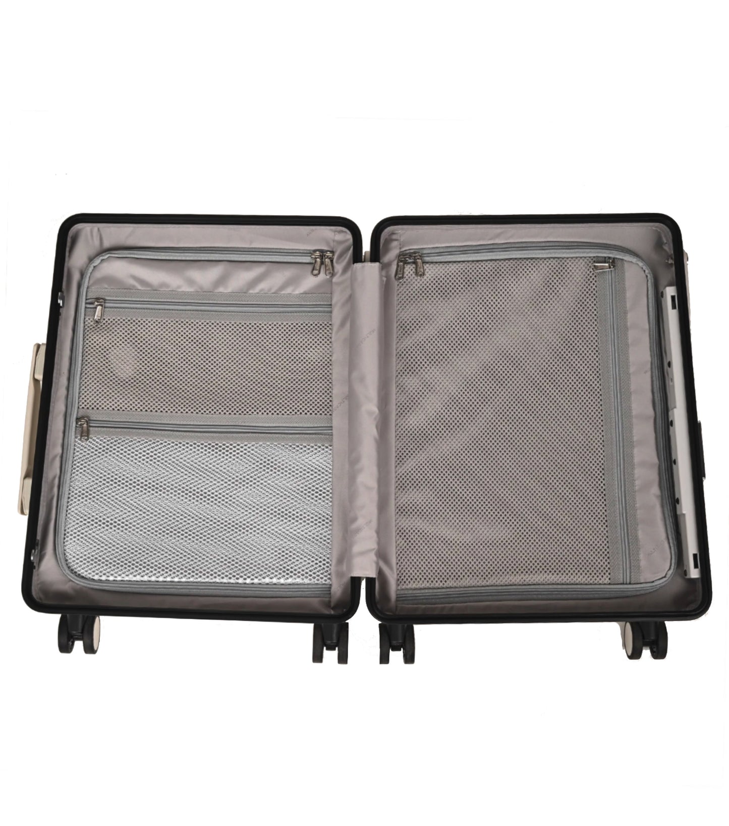 Multi-storage interior with two storage compartments, three zippered pockets and one waterproof pocket