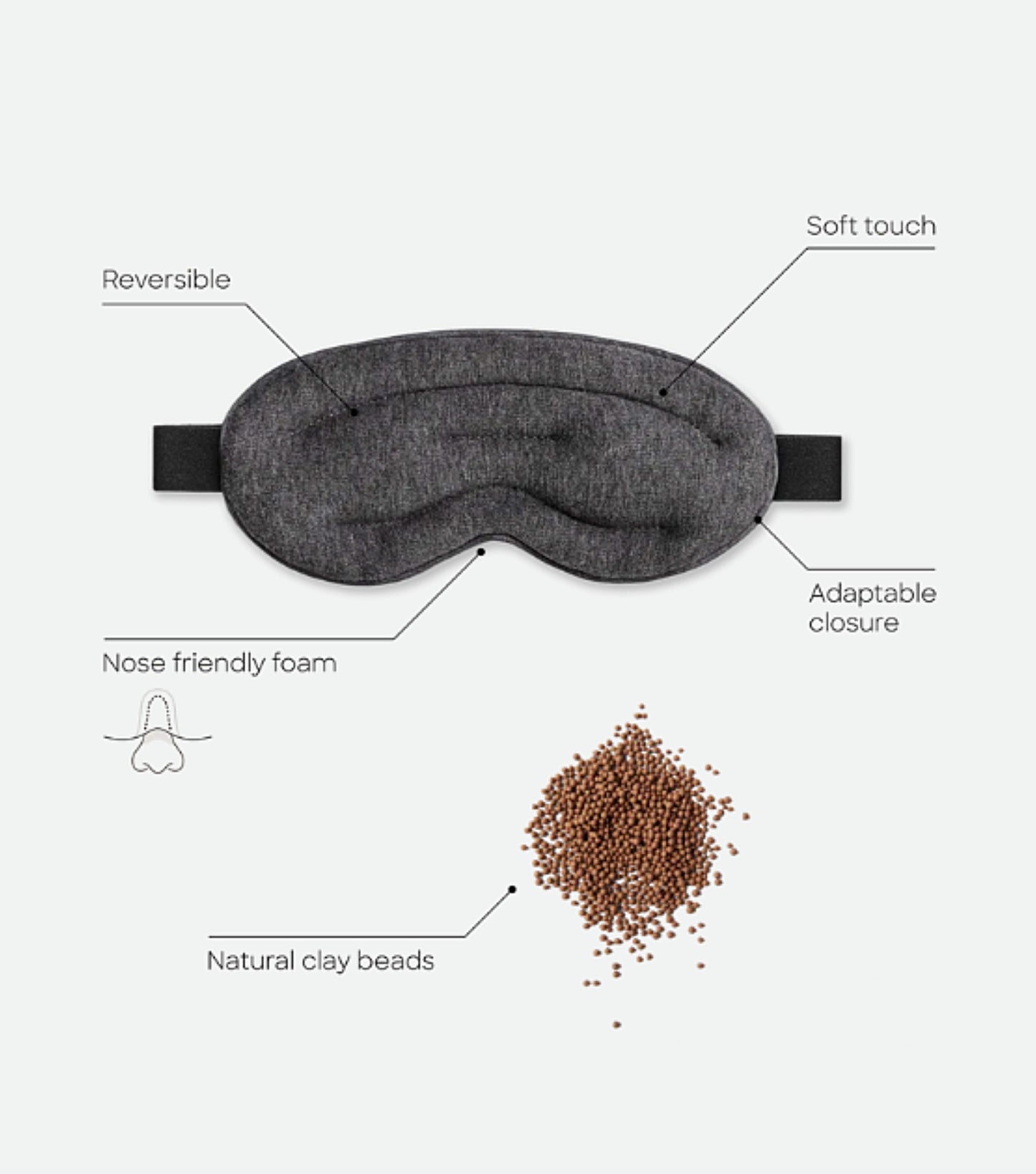 Ostrichpillow Hot and Cold Eye Mask - Dark Night