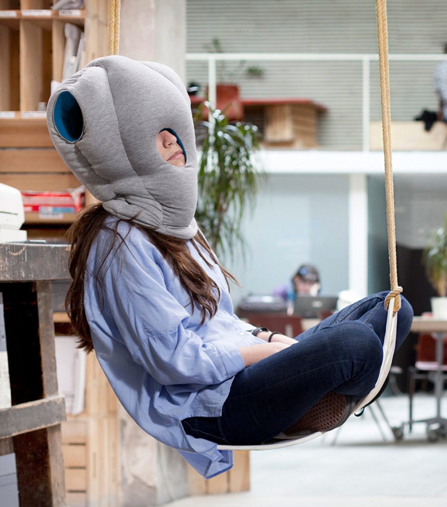 Ostrich Pillow Original - Immersive Napping Pillow - Sleepy Blue