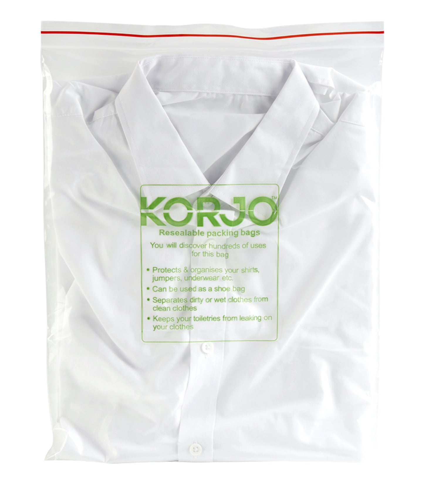 Korjo Resealable Packing Bags : 5 Piece