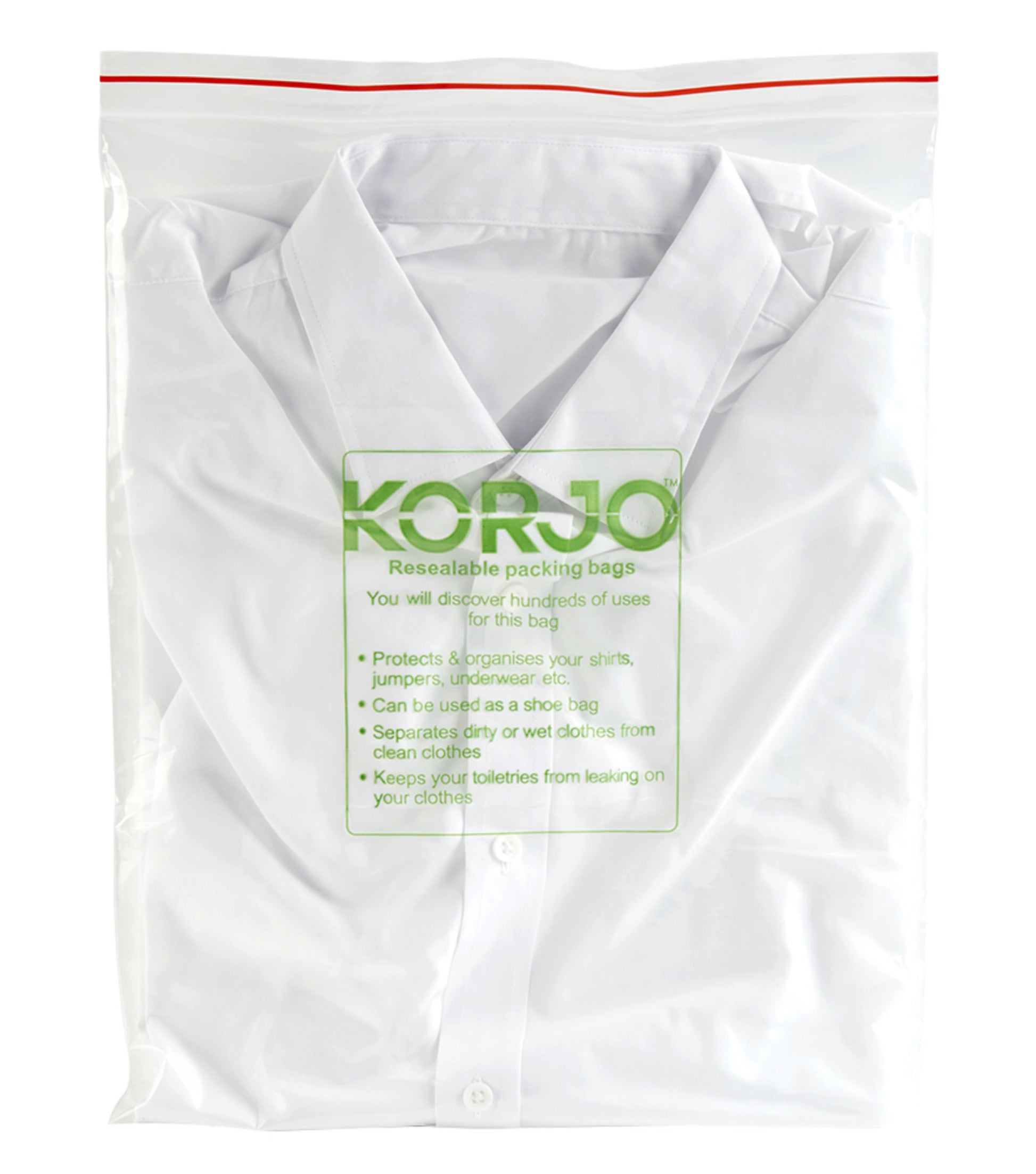 Korjo Resealable Packing Bags : 5 Piece