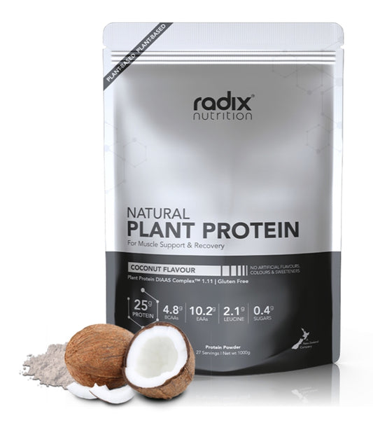 Radix Nutrition Natural Plant Protein Powder 1kg - Coconut