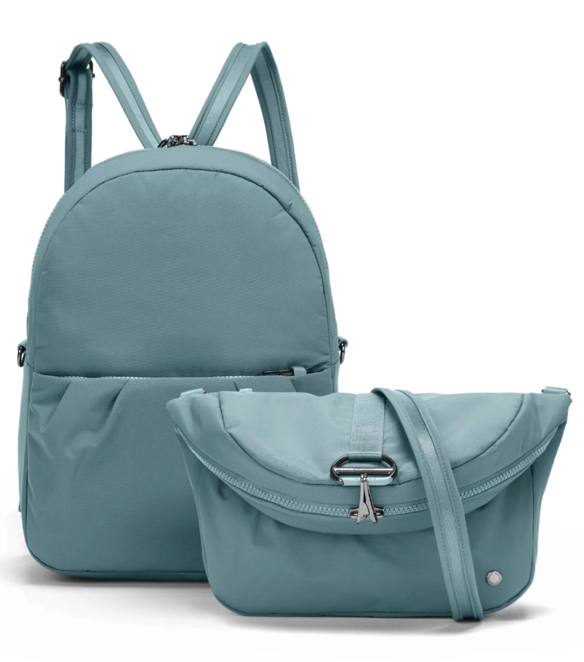 Can be worn as a backpack or folds down into a handbag