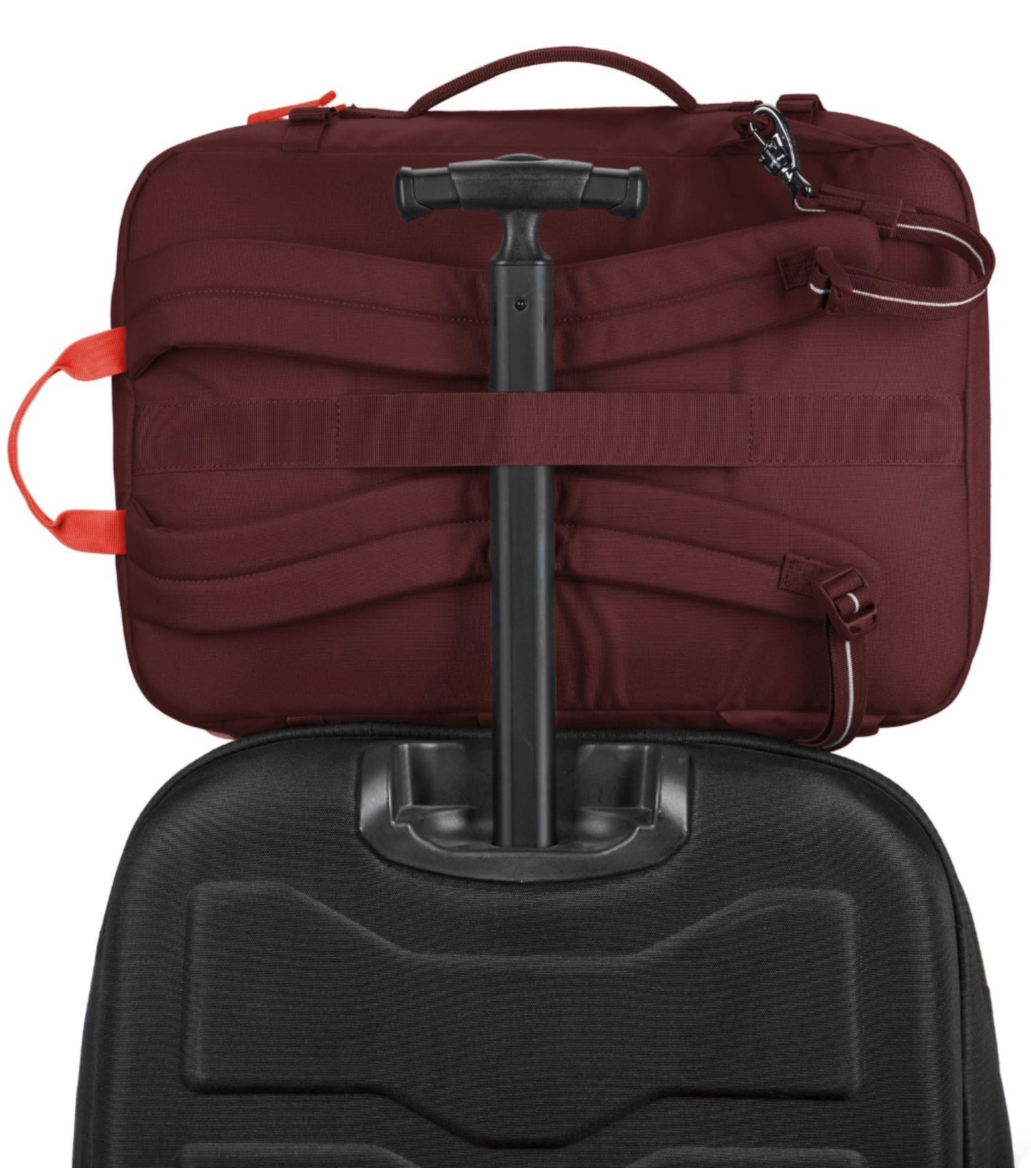 Luggage slip slides over luggage handles to keep your bag balanced on your wheeled bag