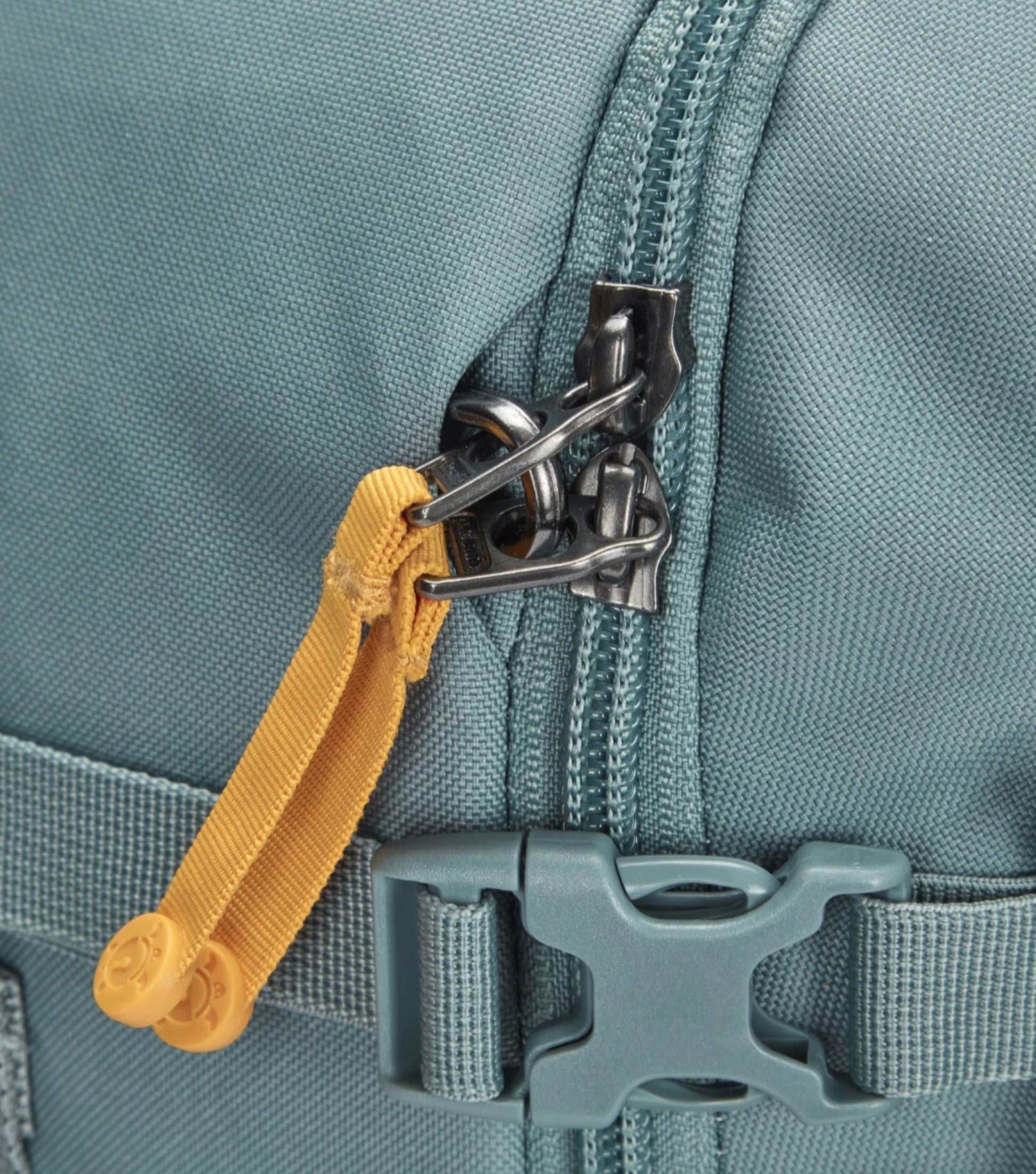 Zippers can be clipped to help protect agains luggage tampering