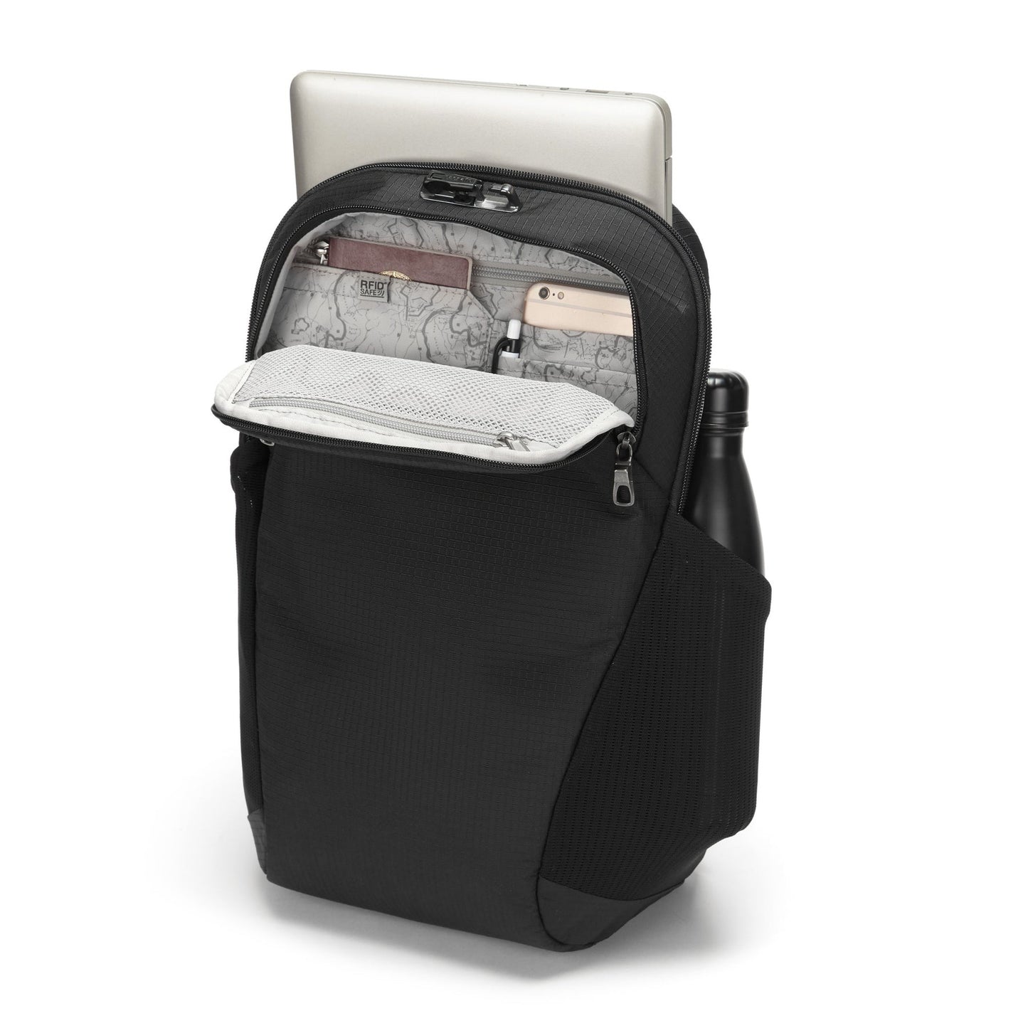 Pacsafe Vibe 20 anti-theft backpack – open main compartment