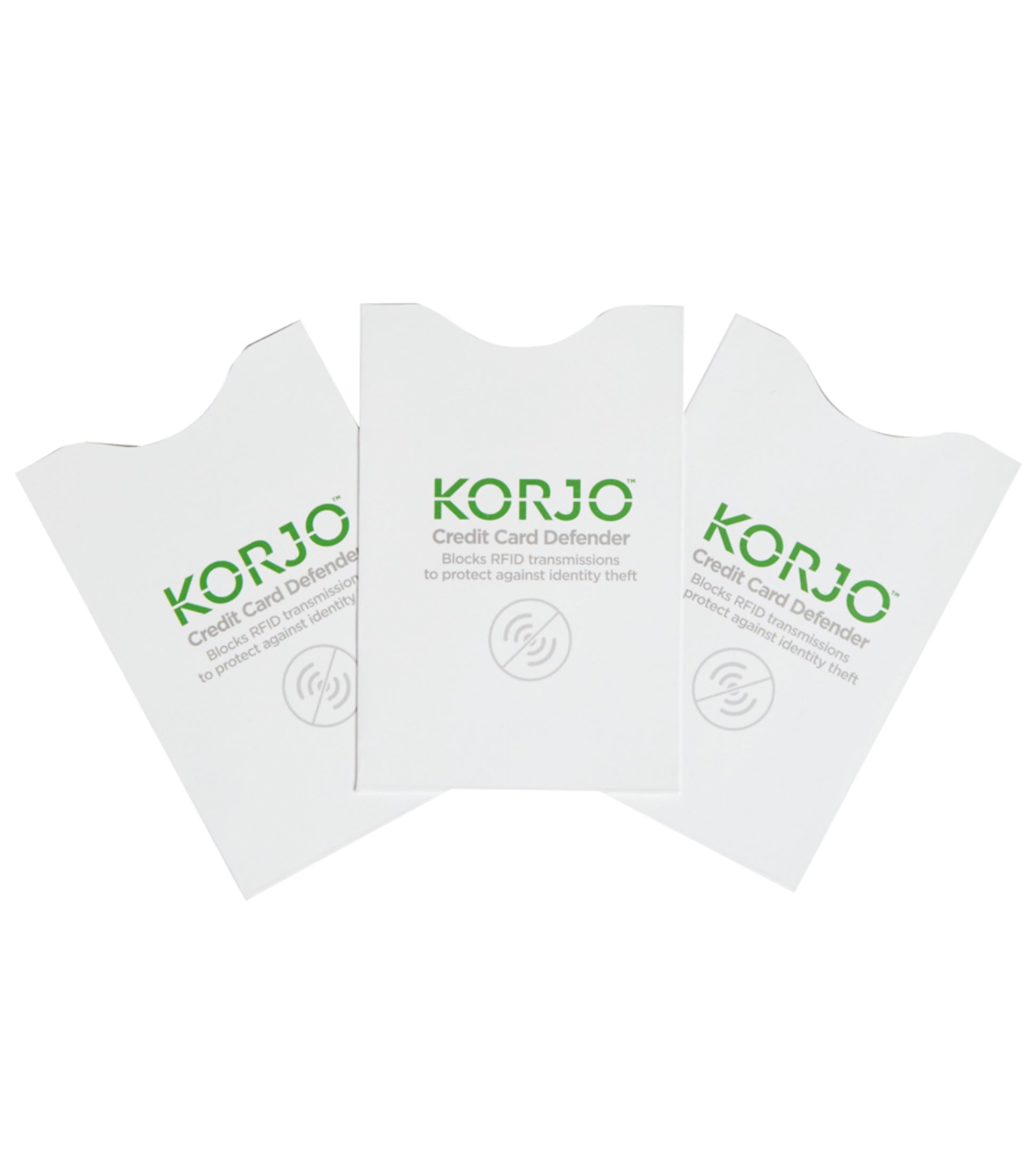 Korjo RFID Credit Card Defender - 3 Pack