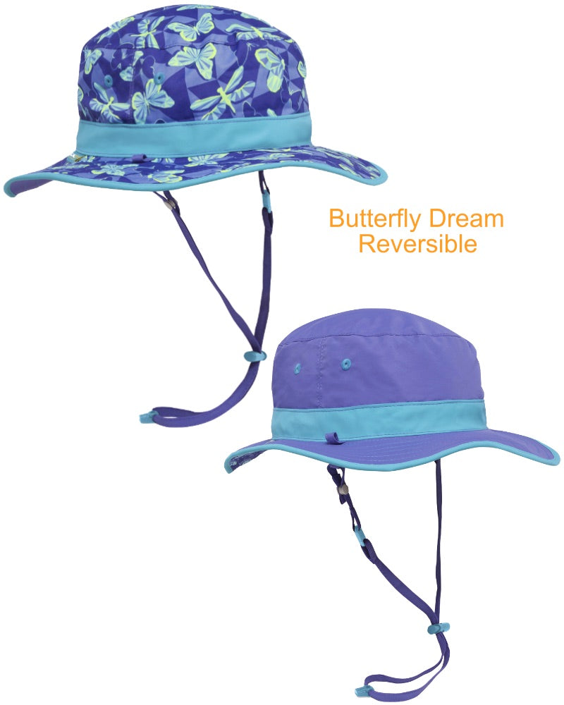 Kids Clear Creek Boonie Reversible Hat - Butterfly Dream