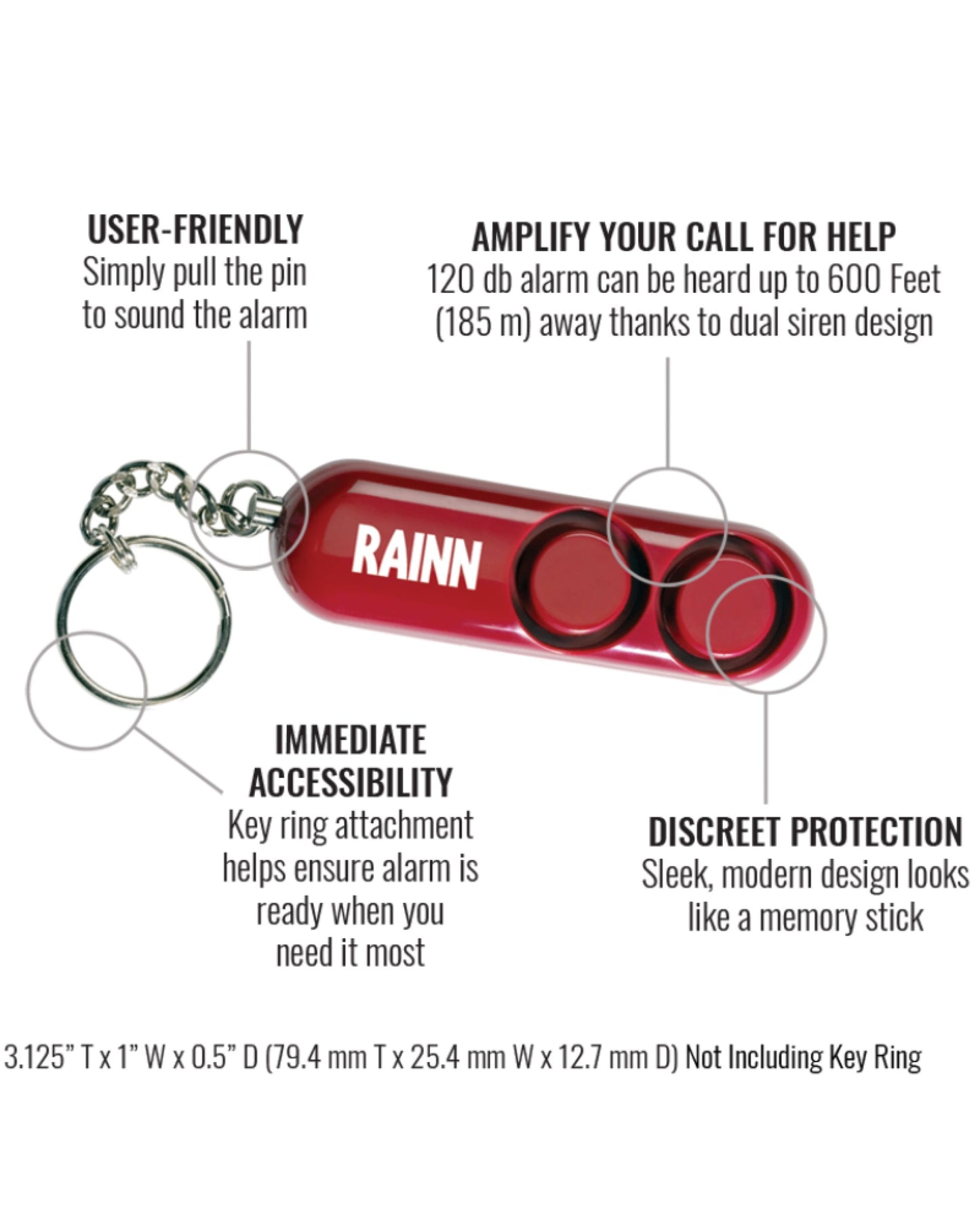 Sabre Personal Alarm - Red