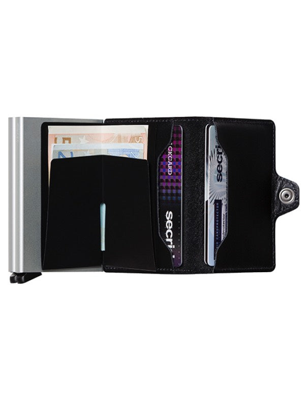 Wallet includes spaces for extra cards and cash