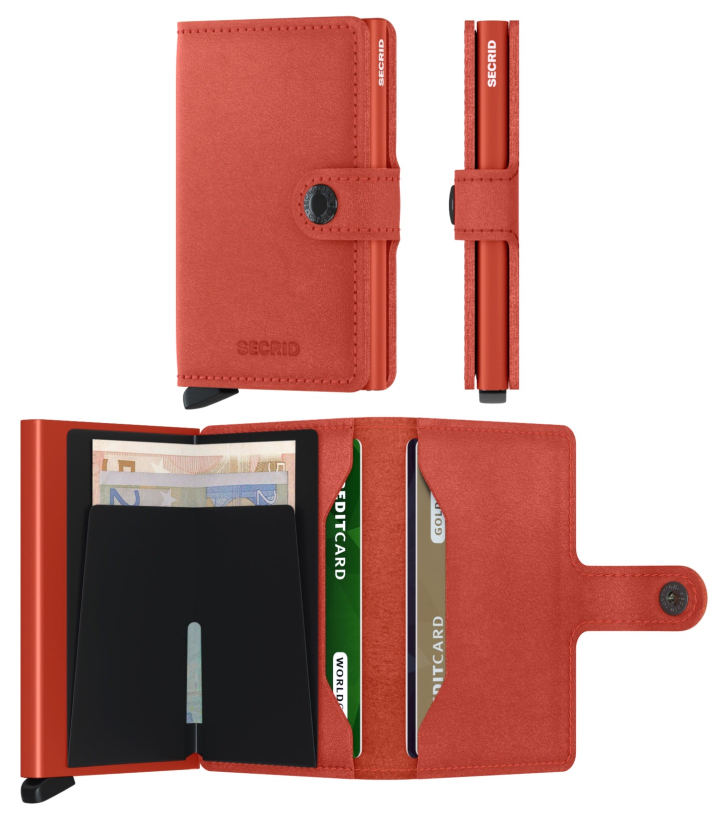 Secrid Miniwallet Compact RFID Wallet - Original Orange