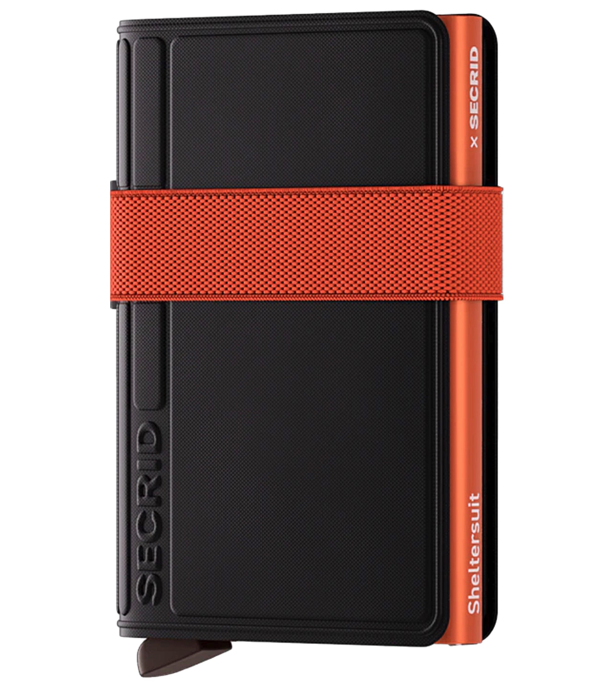 Secrid Bandwallet Compact Wallet - Black / Orange (Sheltersuit Foundation Limited Edition)