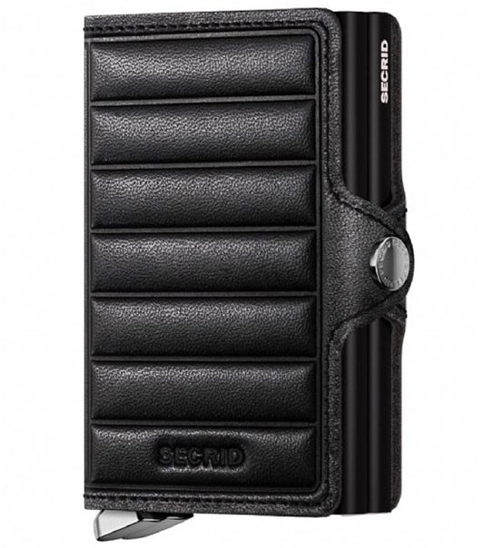 Secrid Premium Twinwallet Compact RFID Wallet - Emboss Lines Black