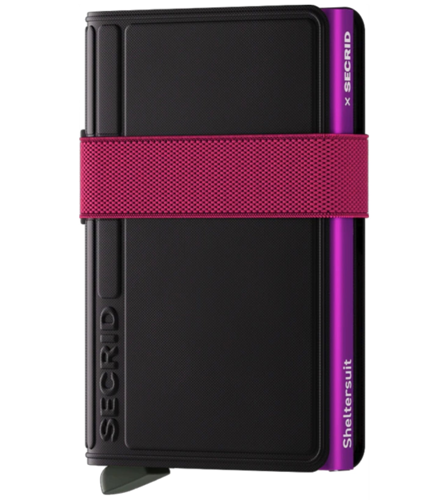 Secrid Bandwallet Compact Wallet - Black / Fuchsia (Sheltersuit Foundation Limited Edition)