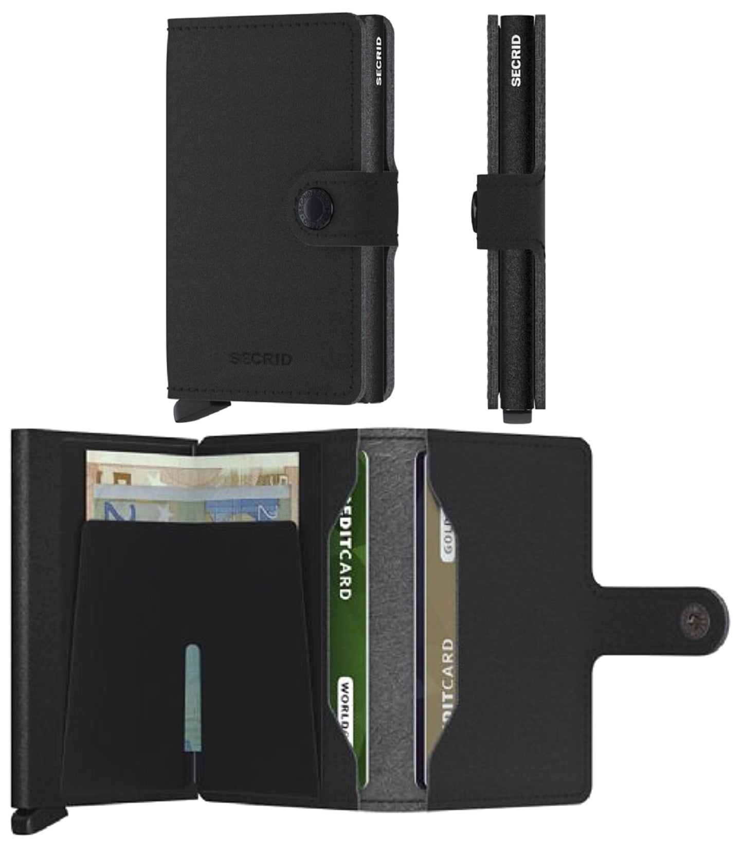 Secrid Miniwallet Compact Wallet - Yard Powder Black