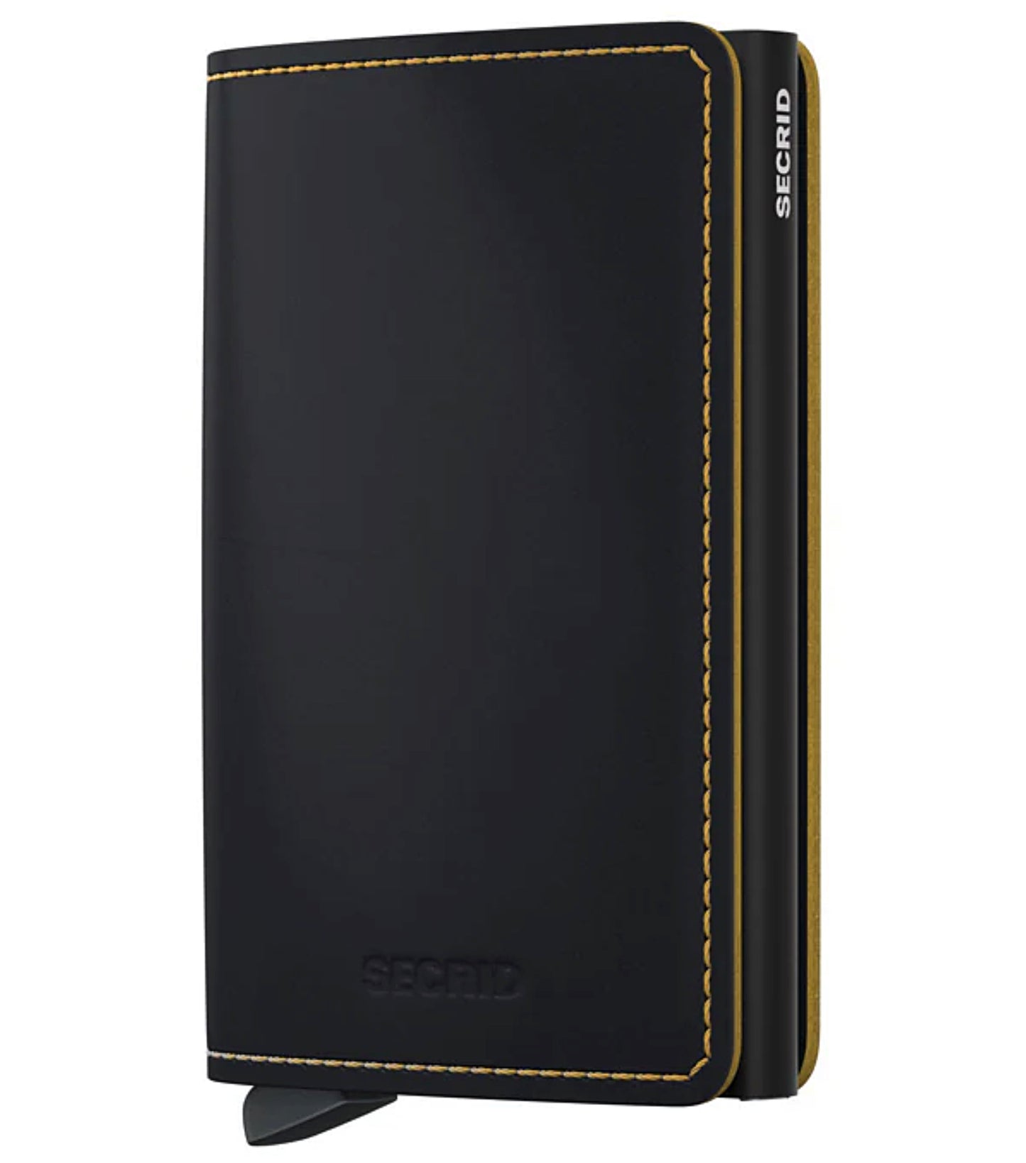 Secrid Slimwallet Compact Wallet - Matte Black and Ochre