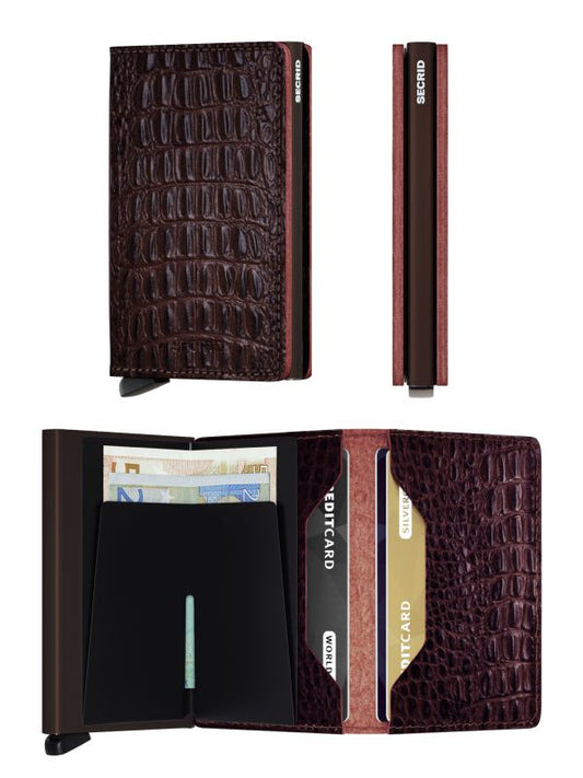 Slim wallet - Compact Wallet - Brown Nile