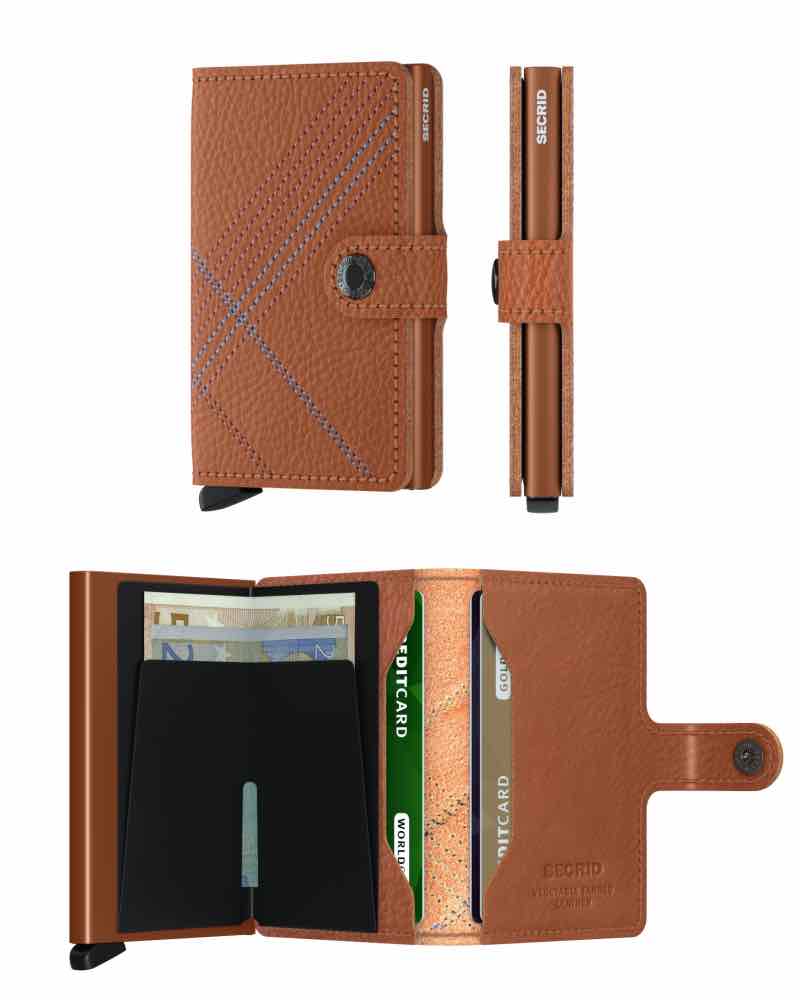 Secrid Miniwallet - Compact Wallet - Linea Caramello Stitch