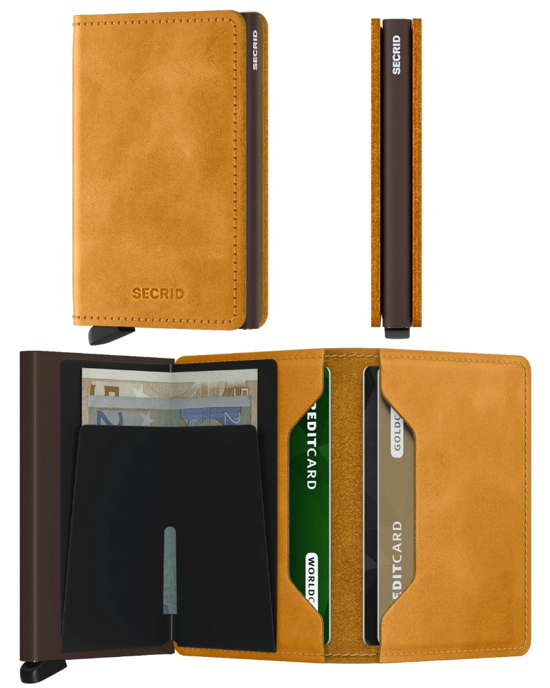 Secrid Slimwallet- Vintage Leather - Orchre