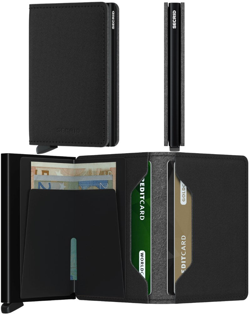 Secrid Slimwallet Compact Travel Wallet - Yard Black